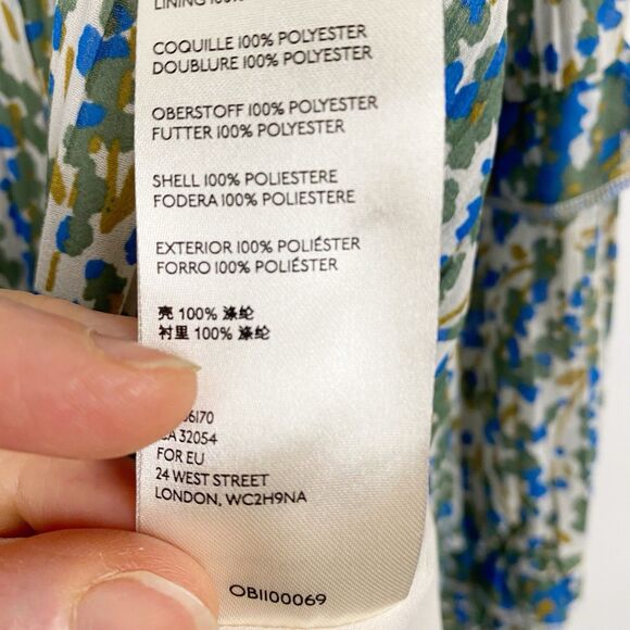 Maeve Anthropologie Avery Pleated Peasant Blouse‎ Women M Floral V Neck Boho - Picture 4 of 4